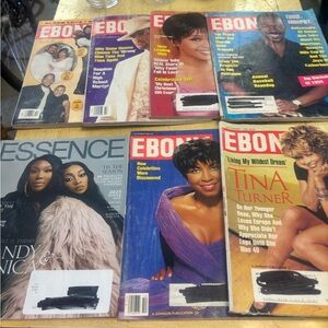 Collection of 7 Ebony and Essence Magazines